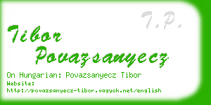 tibor povazsanyecz business card